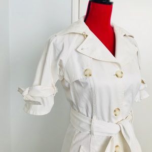 United Colors of Benetton off white trench coat